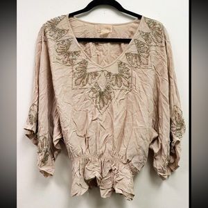 Tan beaded top Boyod